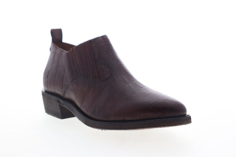 Frye Billy Shootie 70814 Womens Brown Leather Slip On Western Boots Shoes