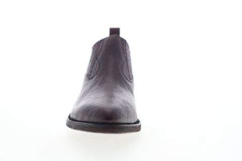 Frye Billy Shootie 70814 Womens Brown Leather Slip On Western Boots Shoes