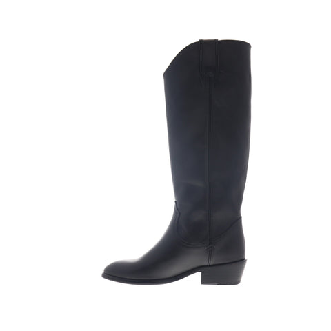Frye Carson Pull On 70832 Womens Black Extended Leather Casual Dress Boots