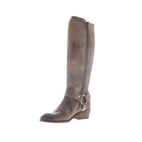 Frye Carson Harness Tall 70837 Womens Brown Leather Tall Boots Shoes