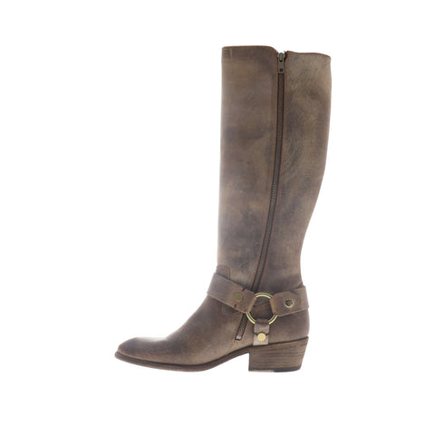 Frye Carson Harness Tall 70837 Womens Brown Leather Tall Boots Shoes