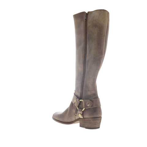 Frye Carson Harness Tall 70837 Womens Brown Leather Tall Boots Shoes