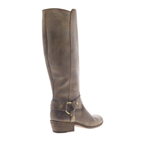 Frye Carson Harness Tall 70837 Womens Brown Leather Tall Boots Shoes