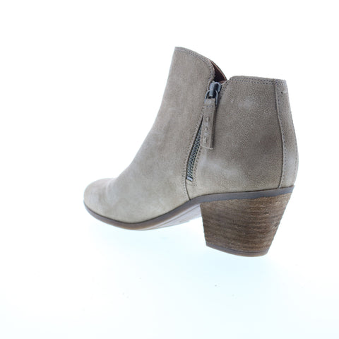 Frye & Co. Holly Zip Bootie 70840 Womens Brown Suede Ankle & Booties Boots