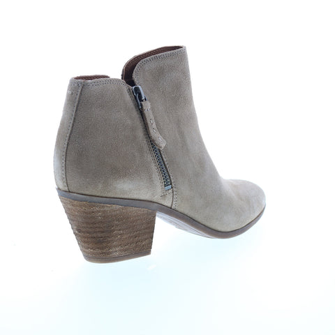 Frye & Co. Holly Zip Bootie 70840 Womens Brown Suede Ankle & Booties Boots