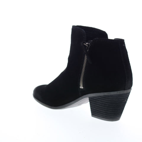 Frye Holly Zip Bootie 70840 Womens Black Leather Zipper Booties Boots