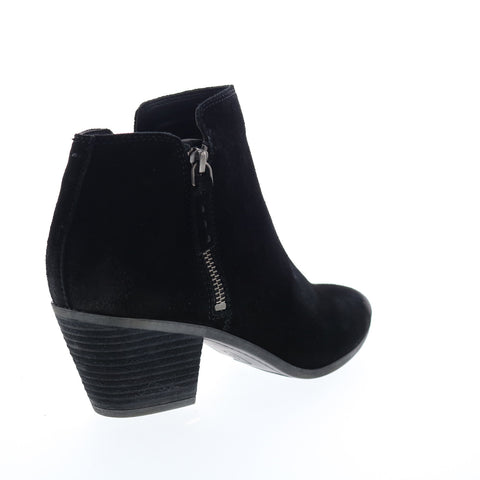 Frye Holly Zip Bootie 70840 Womens Black Leather Zipper Booties Boots