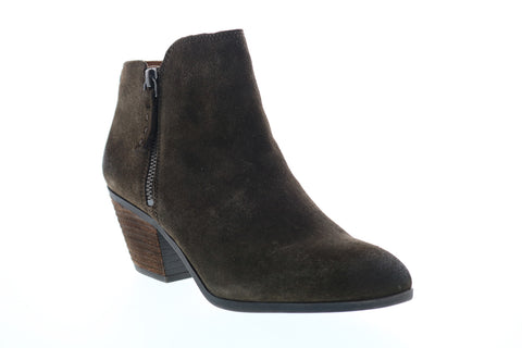 Frye & Co. Holly Zip Bootie 70840 Womens Brown Suede Ankle & Booties Boots