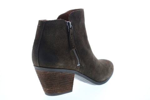 Frye & Co. Holly Zip Bootie 70840 Womens Brown Suede Ankle & Booties Boots