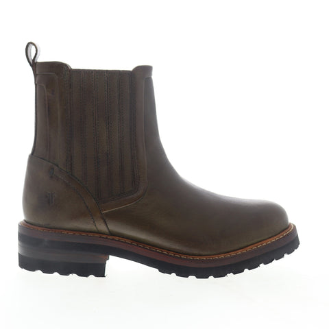 Frye Ella Moto Chelsea 70847 Womens Brown Leather Slip On Boots