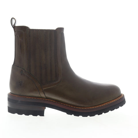 Frye Ella Moto Chelsea 70847 Womens Brown Leather Slip On Boots