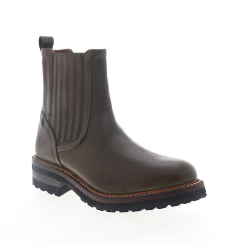 Frye Ella Moto Chelsea 70847 Womens Brown Leather Slip On Boots