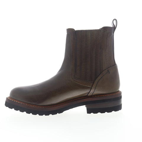 Frye Ella Moto Chelsea 70847 Womens Brown Leather Slip On Boots