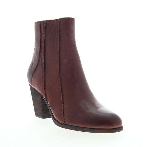 Frye Essa Seam Bootie 70852 Womens Brown Leather Zipper Booties Boots