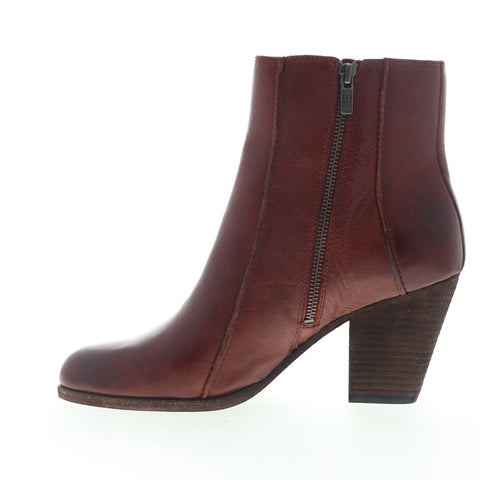 Frye Essa Seam Bootie 70852 Womens Brown Leather Zipper Booties Boots
