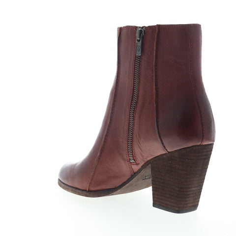 Frye Essa Seam Bootie 70852 Womens Brown Leather Zipper Booties Boots