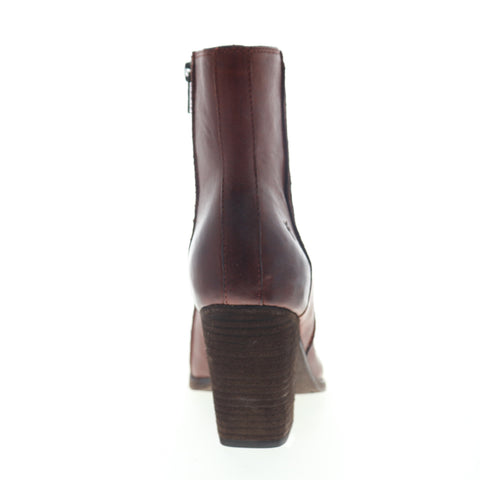 Frye Essa Seam Bootie 70852 Womens Brown Leather Zipper Booties Boots