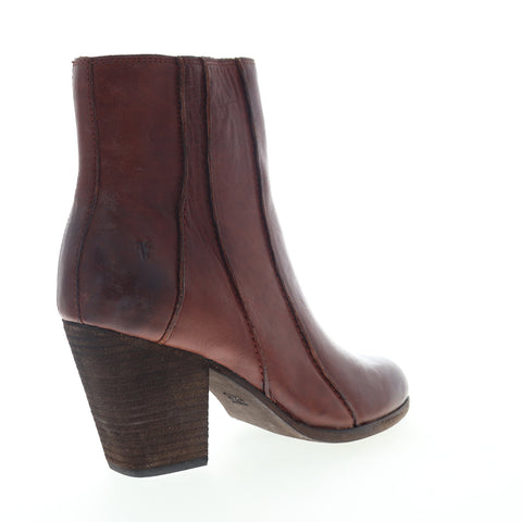 Frye Essa Seam Bootie 70852 Womens Brown Leather Zipper Booties Boots