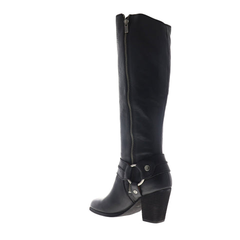 Frye Essa Seam Harness Tall 70855 Womens Black Casual Dress Boots Shoes