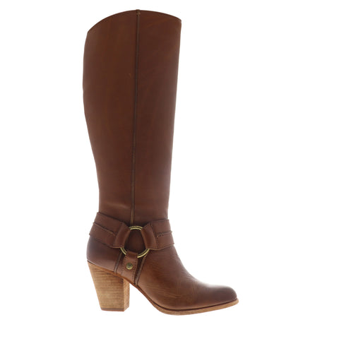 Frye Essa Seam Harness Tall 70855 Womens Brown Leather Zipper Dress Boots