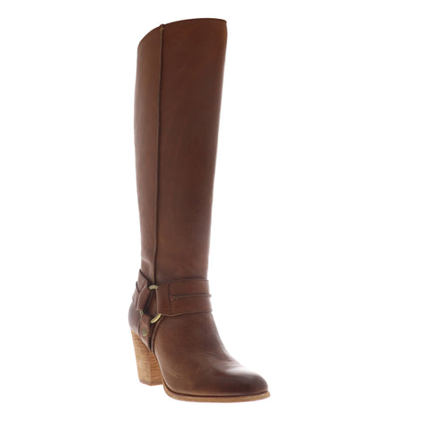 Frye Essa Seam Harness Tall 70855 Womens Brown Leather Zipper Dress Boots