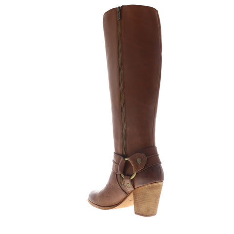 Frye Essa Seam Harness Tall 70855 Womens Brown Leather Zipper Dress Boots