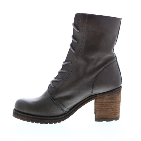 Frye Karen Combat 70861 Womens Gray Leather Lace Up Casual Dress Boots