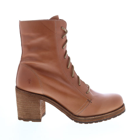 Frye Karen Combat 70861 Womens Brown Leather Lace Up Casual Dress Boots