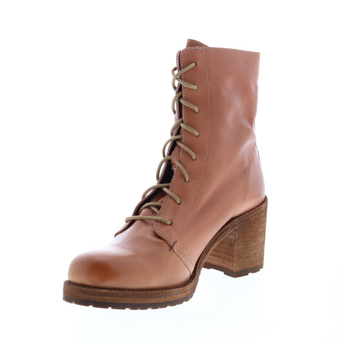 Frye Karen Combat 70861 Womens Brown Leather Lace Up Casual Dress Boots