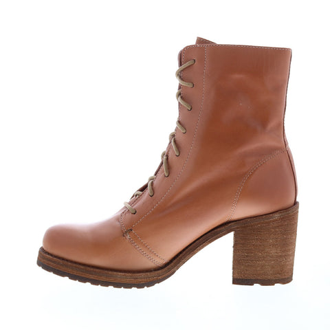 Frye Karen Combat 70861 Womens Brown Leather Lace Up Casual Dress Boots