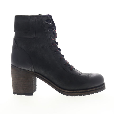 Frye Karen Hiker 70863 Womens Black Nubuck Casual Dress Boots