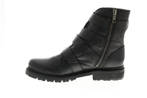 Frye Vanessa Tanker 70961 Womens Black Leather Ankle & Booties Boots