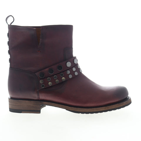 Frye Veronica Stud Bootie 70968 Womens Brown Leather Slip On Casual Dress Boots
