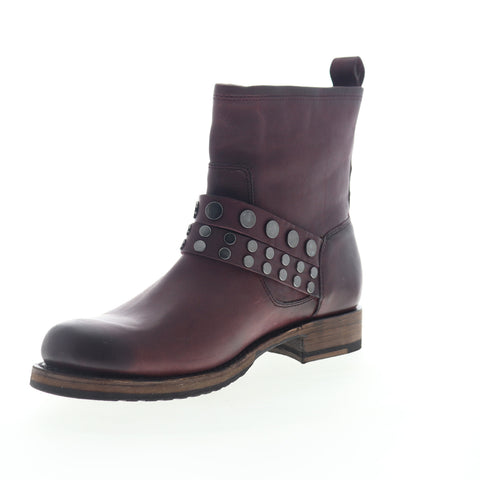 Frye Veronica Stud Bootie 70968 Womens Brown Leather Slip On Casual Dress Boots