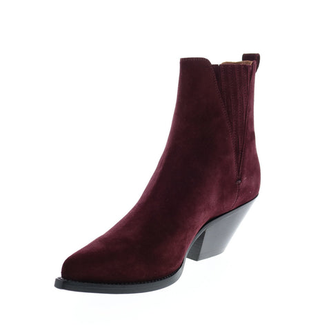 Frye Elise Chelsea 70972 Womens Burgundy Suede Ankle & Booties Boots