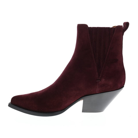 Frye Elise Chelsea 70972 Womens Burgundy Suede Ankle & Booties Boots