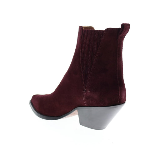 Frye Elise Chelsea 70972 Womens Burgundy Suede Ankle & Booties Boots