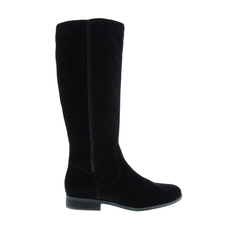 Frye Jolie Whip Tall 70994 Womens Black Suede Zipper Tall Boots Shoes