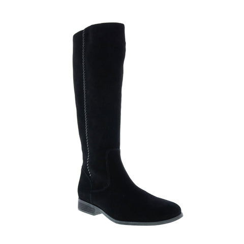 Frye Jolie Whip Tall 70994 Womens Black Suede Zipper Tall Boots Shoes