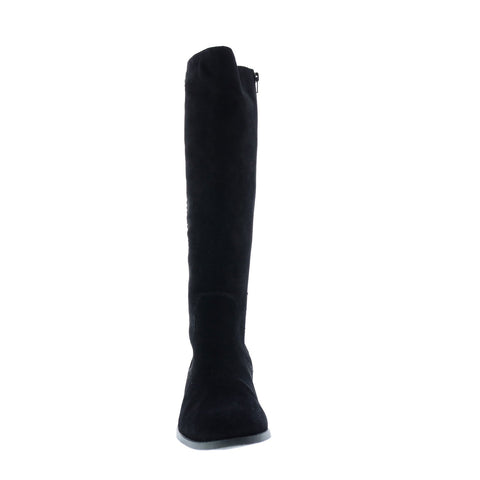 Frye Jolie Whip Tall 70994 Womens Black Suede Zipper Tall Boots Shoes