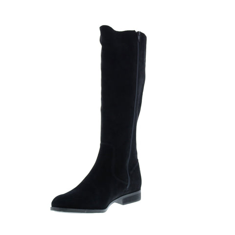 Frye Jolie Whip Tall 70994 Womens Black Suede Zipper Tall Boots Shoes