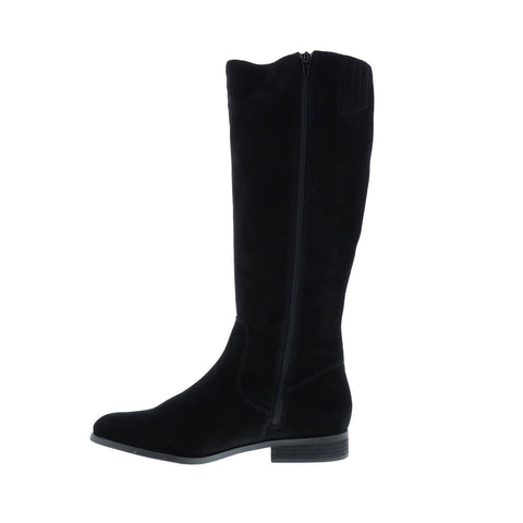 Frye Jolie Whip Tall 70994 Womens Black Suede Zipper Tall Boots Shoes