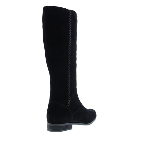 Frye Jolie Whip Tall 70994 Womens Black Suede Zipper Tall Boots Shoes