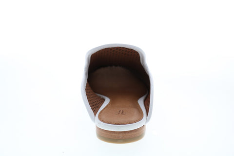 Frye Gwen Perf Slide 71001 Womens White Leather Slip On Mule Flats Shoes