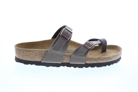 Birkenstock Mayari Birkibuk 71061 Womens Brown Leather Flip-Flops Sandals Shoes