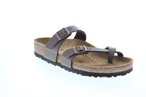 Birkenstock Mayari Birkibuk 71061 Womens Brown Leather Flip-Flops Sandals Shoes