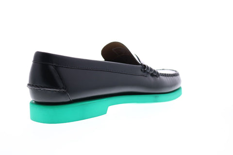 Sebago Dan Polaris Rgb 71112RW Mens Black Leather Loafers & Slip Ons Penny Shoes