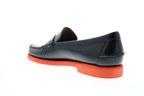 Sebago Dan Polaris Rgb 71112RW Mens Black Leather Loafers & Slip Ons Penny Shoes