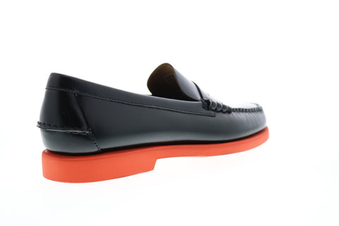 Sebago Dan Polaris Rgb 71112RW Mens Black Leather Loafers & Slip Ons Penny Shoes