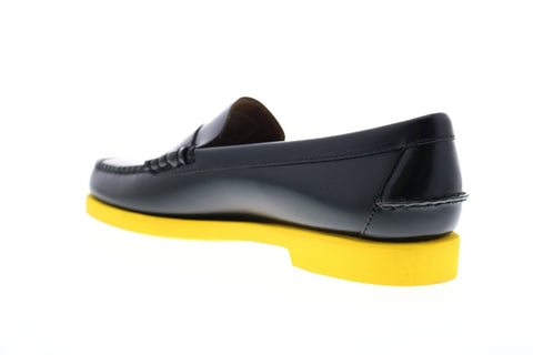 Sebago Dan Polaris Rgb 71112RW Mens Black Leather Loafers & Slip Ons Penny Shoes
